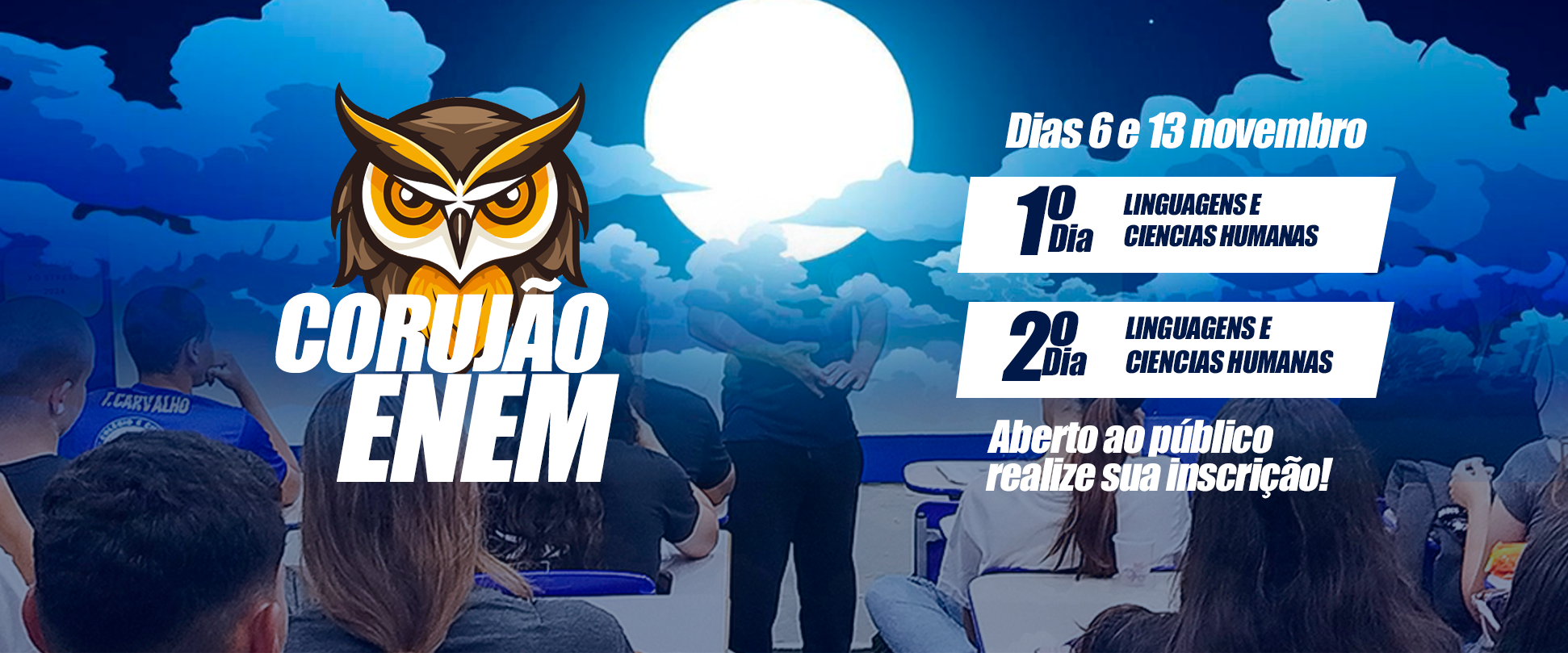 CPM promove Corujão ENEM gratuito em Pirassununga